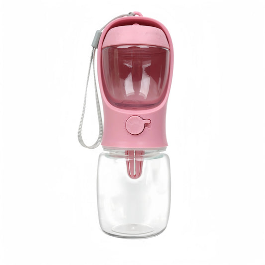 Portable Pet Water Bottle With Food Container