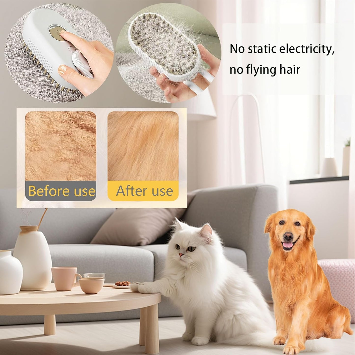 3-in-1 Pet Hair Brush